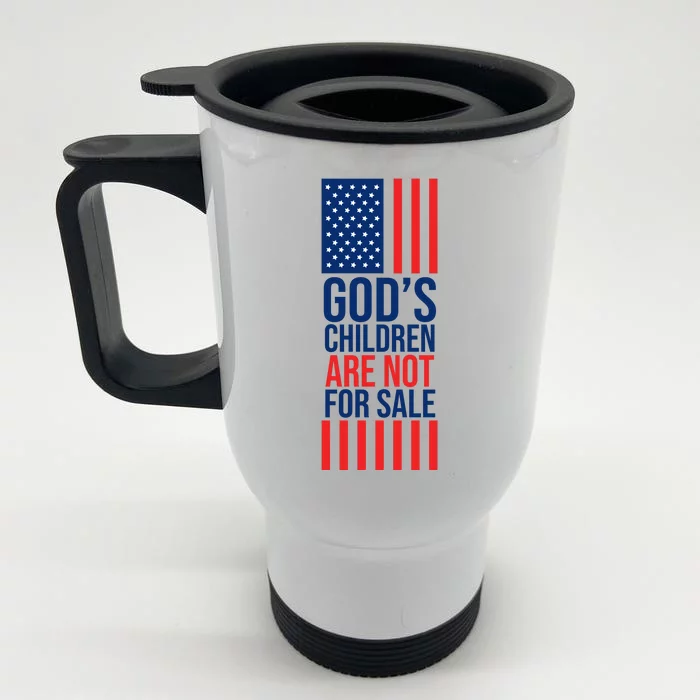 Gods Children Are Not For Sale USA Front & Back Stainless Steel Travel Mug