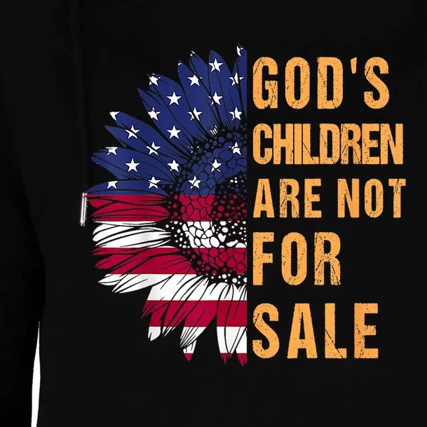 Gods Children Are Not For Sale Funny Political Womens Funnel Neck Pullover Hood