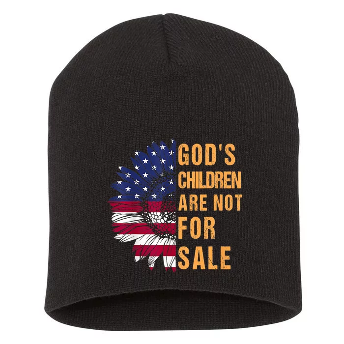 Gods Children Are Not For Sale Funny Political Short Acrylic Beanie