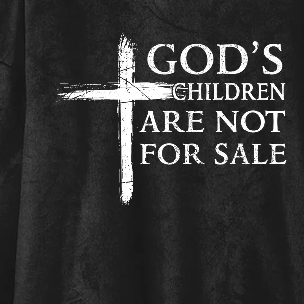 Gods Children Are Not For Sale Cross Christian Hooded Wearable Blanket