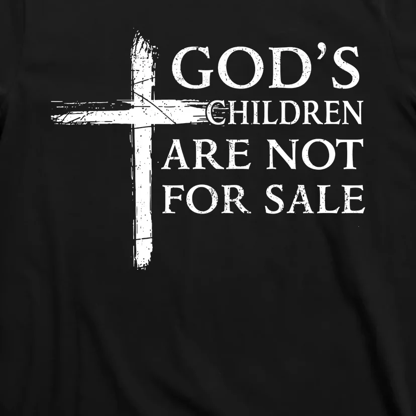 Gods Children Are Not For Sale Cross Christian T-Shirt