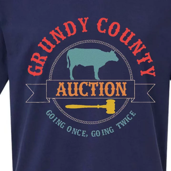 Grundy County Auction Going Once Going Twice Sueded Cloud Jersey T-Shirt