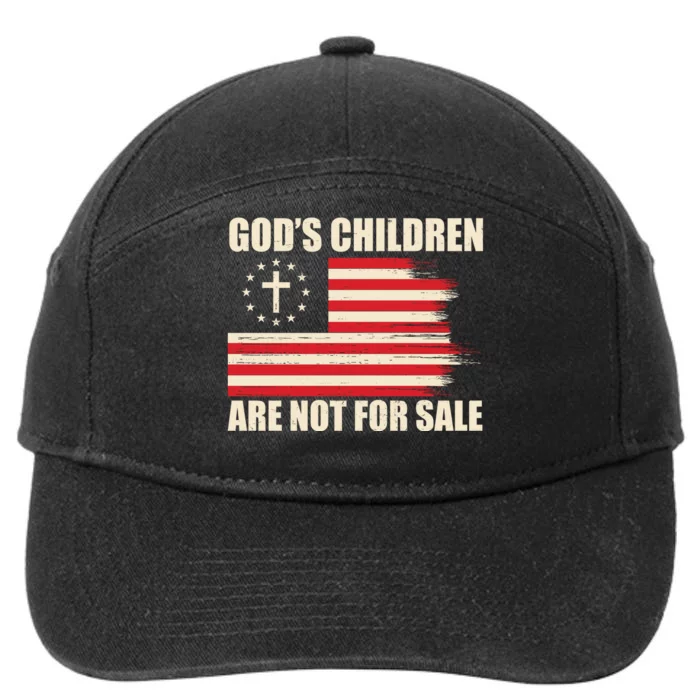 Gods Children Are Not For Sale Funny Christian Quote 7-Panel Snapback Hat