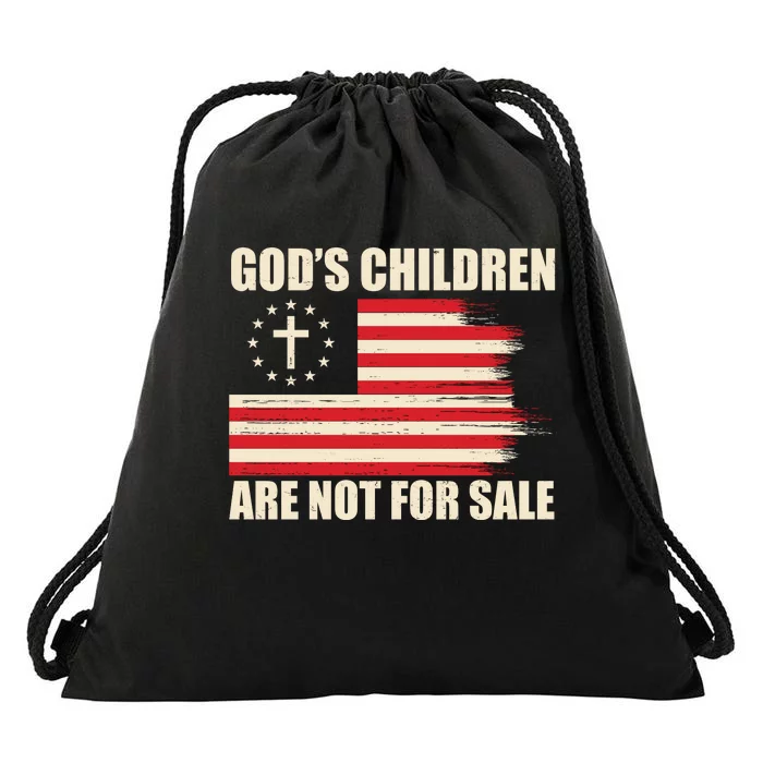 Gods Children Are Not For Sale Funny Christian Quote Drawstring Bag