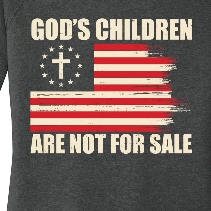 Gods Children Are Not For Sale Funny Christian Quote Women's Perfect Tri Tunic Long Sleeve Shirt