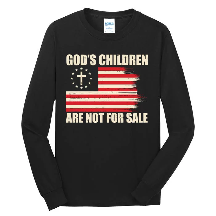 Gods Children Are Not For Sale Funny Christian Quote Tall Long Sleeve T-Shirt