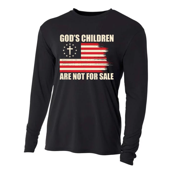 Gods Children Are Not For Sale Funny Christian Quote Cooling Performance Long Sleeve Crew