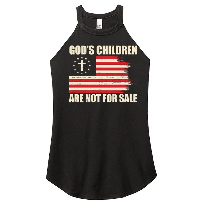 Gods Children Are Not For Sale Funny Christian Quote Women’s Perfect Tri Rocker Tank