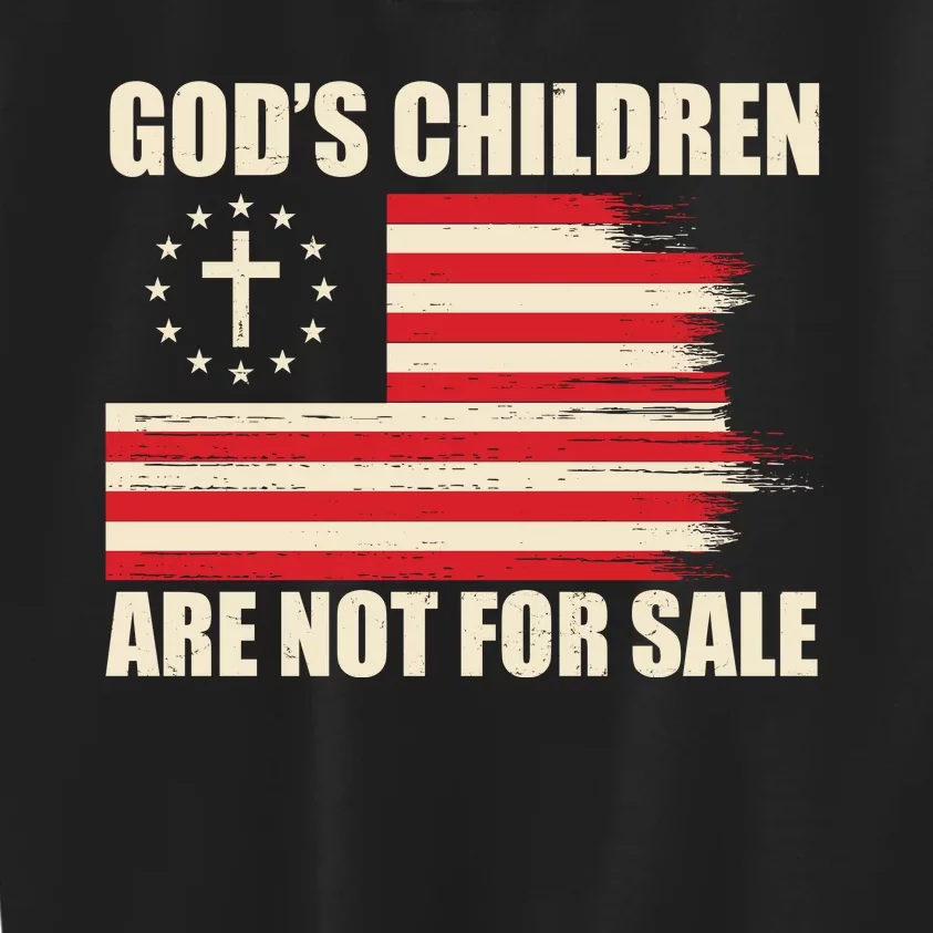 Gods Children Are Not For Sale Funny Christian Quote Kids Sweatshirt