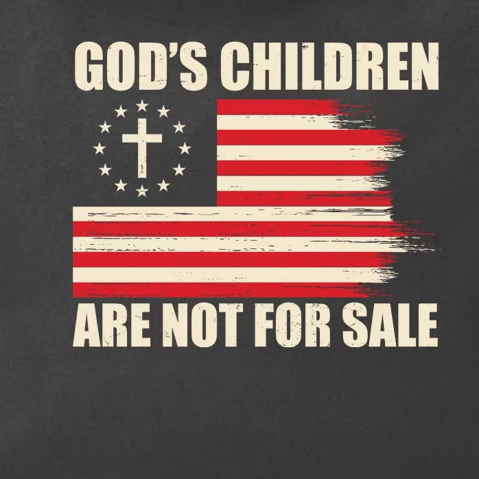 Gods Children Are Not For Sale Funny Christian Quote Zip Tote Bag