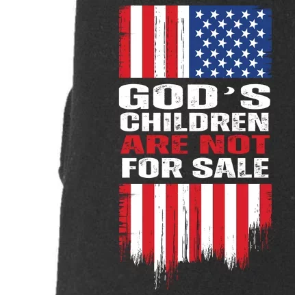 Gods Children Are Not For Sale American Flag Doggie 3-End Fleece Hoodie