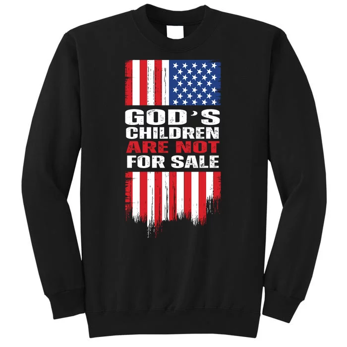 Gods Children Are Not For Sale American Flag Sweatshirt