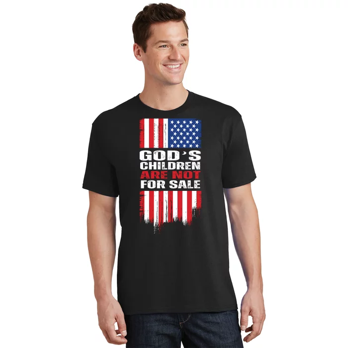 Gods Children Are Not For Sale American Flag T-Shirt