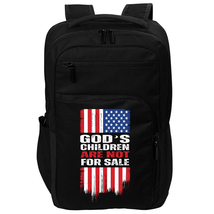 Gods Children Are Not For Sale American Flag Impact Tech Backpack