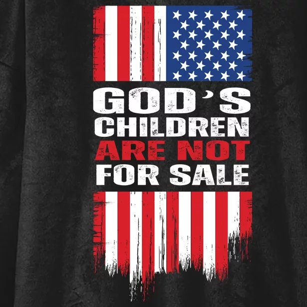 Gods Children Are Not For Sale American Flag Hooded Wearable Blanket