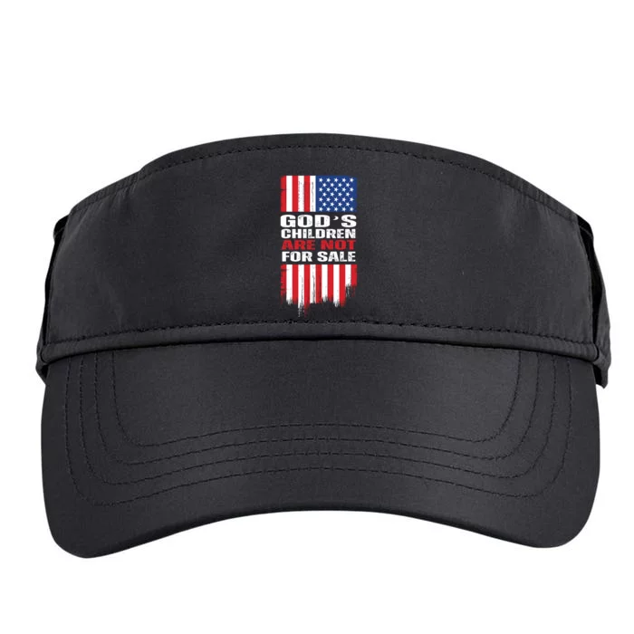 Gods Children Are Not For Sale American Flag Adult Drive Performance Visor