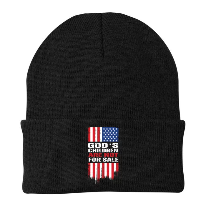 Gods Children Are Not For Sale American Flag Knit Cap Winter Beanie