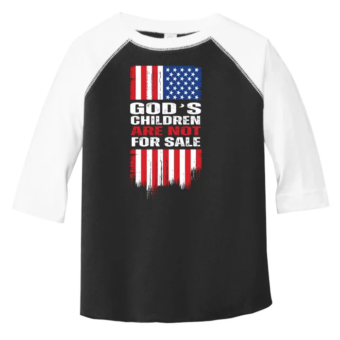 Gods Children Are Not For Sale American Flag Toddler Fine Jersey T-Shirt