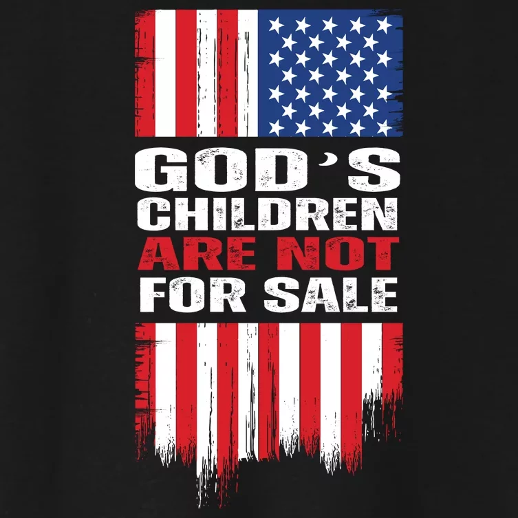 Gods Children Are Not For Sale American Flag Women's Crop Top Tee