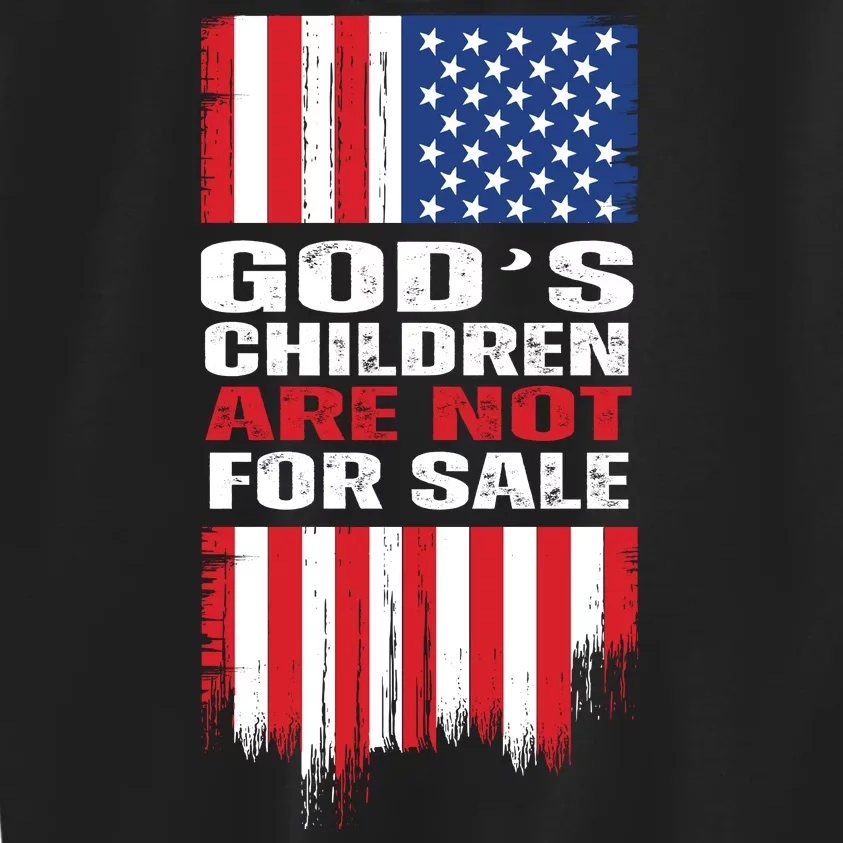 Gods Children Are Not For Sale American Flag Kids Sweatshirt