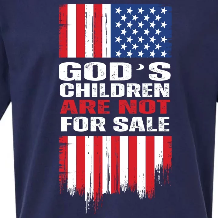 Gods Children Are Not For Sale American Flag Sueded Cloud Jersey T-Shirt