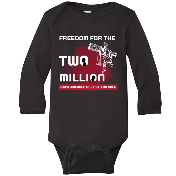 Gods Children Are Not For Sale: Embracing Sound Of Freedom Baby Long Sleeve Bodysuit