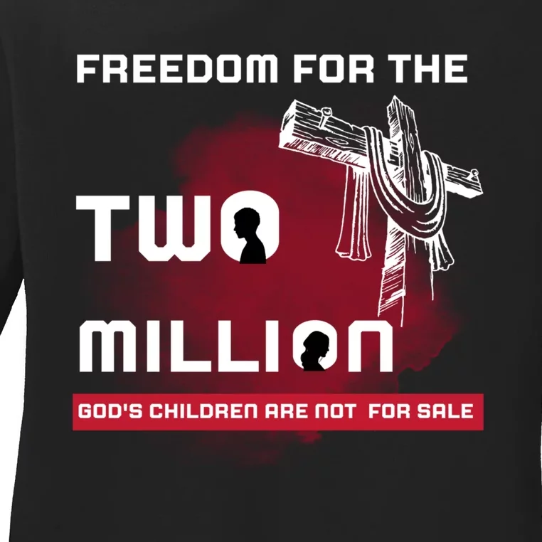 Gods Children Are Not For Sale: Embracing Sound Of Freedom Ladies Long Sleeve Shirt