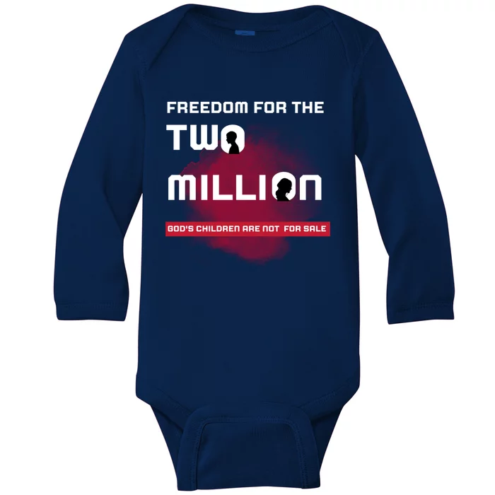 Gods Children Are Not For Sale: Embracing Sound Of Freedom Baby Long Sleeve Bodysuit