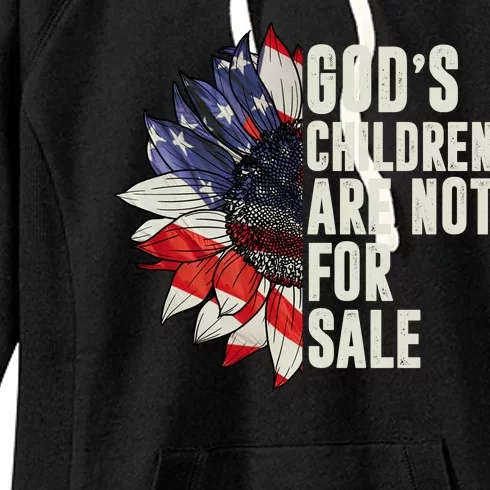 Gods Children Are Not For Sale Floral Flag Women's Fleece Hoodie