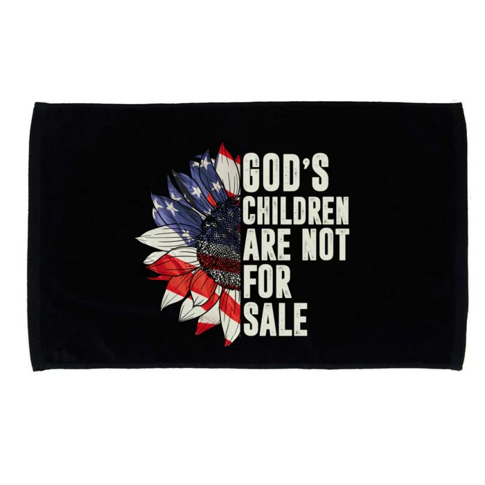 Gods Children Are Not For Sale Floral Flag Microfiber Hand Towel