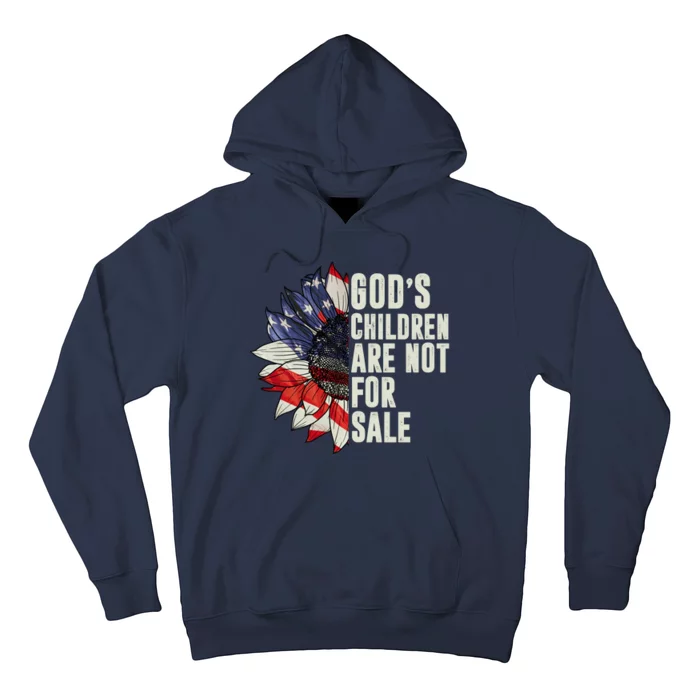 Gods Children Are Not For Sale Floral Flag Hoodie