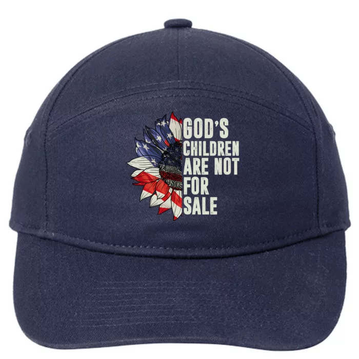 Gods Children Are Not For Sale Floral Flag 7-Panel Snapback Hat