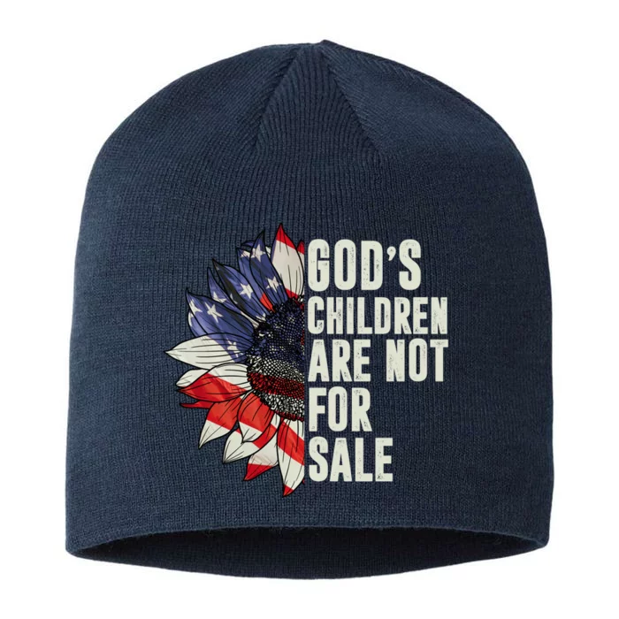 Gods Children Are Not For Sale Floral Flag 8 1/2in Sustainable Knit Beanie