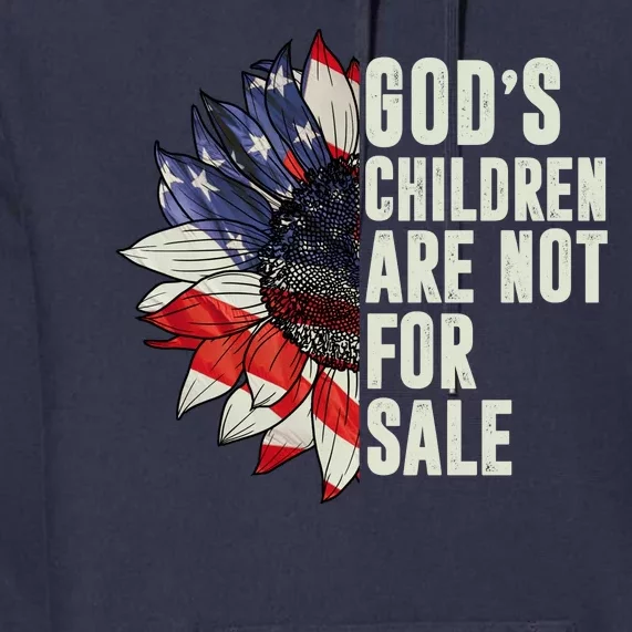 Gods Children Are Not For Sale Floral Flag Premium Hoodie