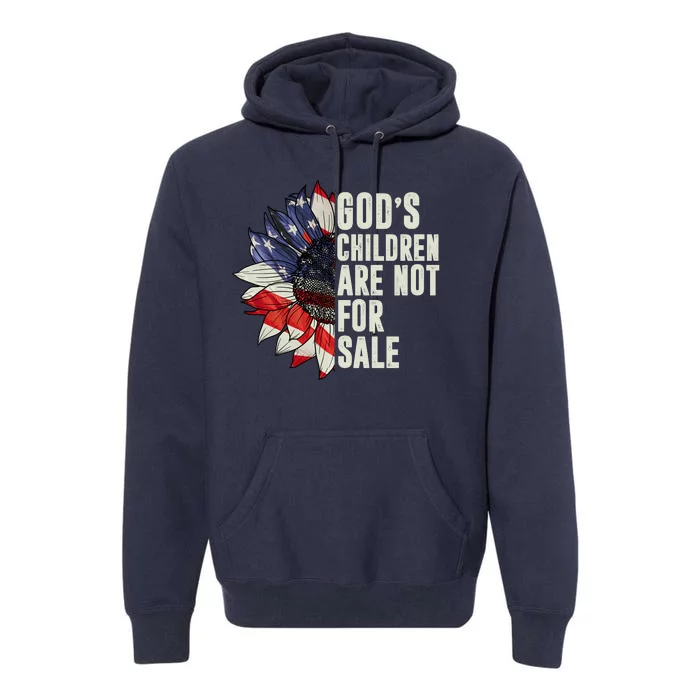 Gods Children Are Not For Sale Floral Flag Premium Hoodie