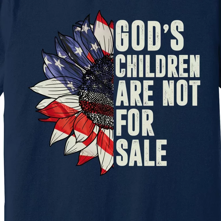 Gods Children Are Not For Sale Floral Flag Premium T-Shirt