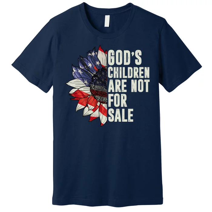 Gods Children Are Not For Sale Floral Flag Premium T-Shirt