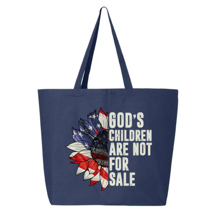 Gods Children Are Not For Sale Floral Flag 25L Jumbo Tote