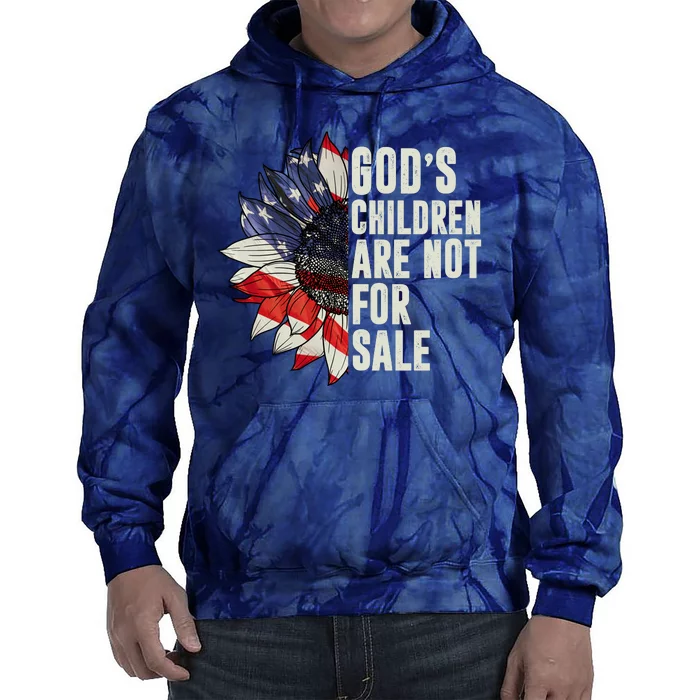 Gods Children Are Not For Sale Floral Flag Tie Dye Hoodie