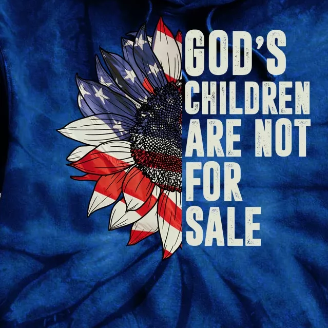 Gods Children Are Not For Sale Floral Flag Tie Dye Hoodie