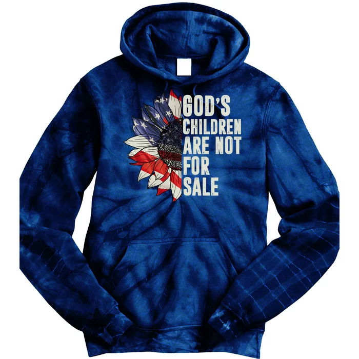 Gods Children Are Not For Sale Floral Flag Tie Dye Hoodie