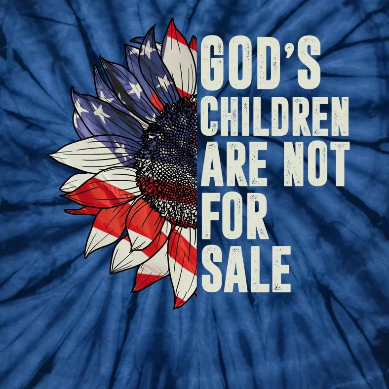 Gods Children Are Not For Sale Floral Flag Tie-Dye T-Shirt