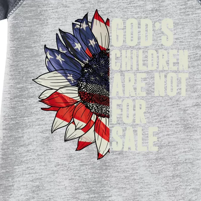 Gods Children Are Not For Sale Floral Flag Infant Baby Jersey Bodysuit