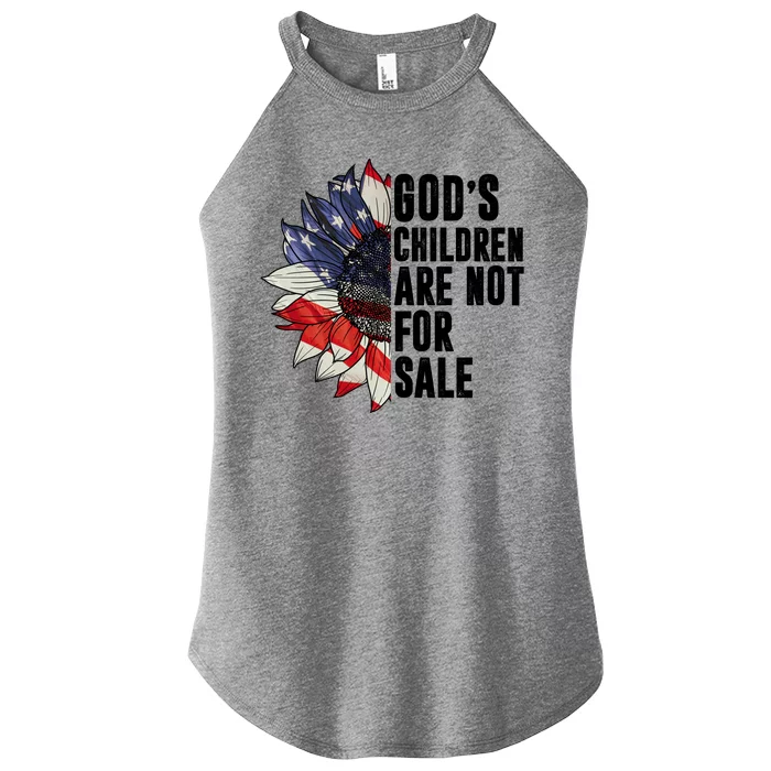 Gods Children Are Not For Sale Floral Flag Women’s Perfect Tri Rocker Tank