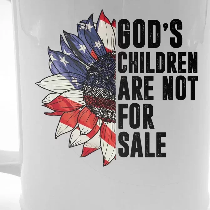 Gods Children Are Not For Sale Floral Flag Front & Back Beer Stein