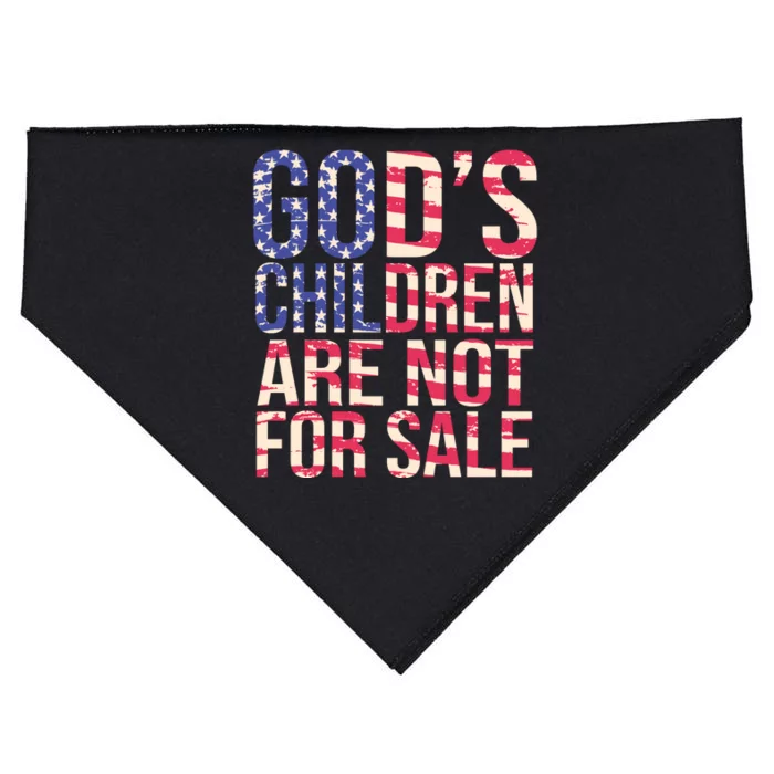 Gods Children Are Not For Sale USA Style USA-Made Doggie Bandana