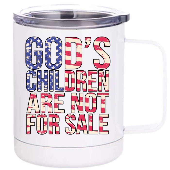 Gods Children Are Not For Sale USA Style Front & Back 12oz Stainless Steel Tumbler Cup