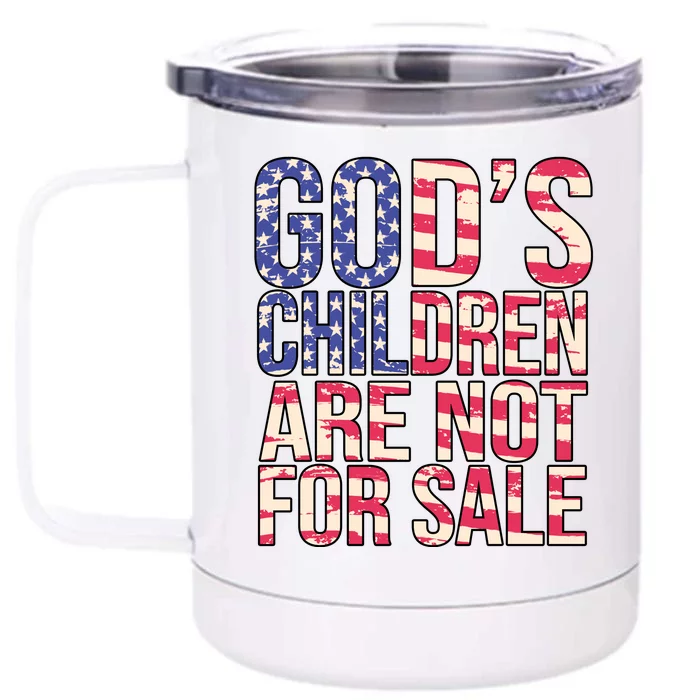 Gods Children Are Not For Sale USA Style Front & Back 12oz Stainless Steel Tumbler Cup