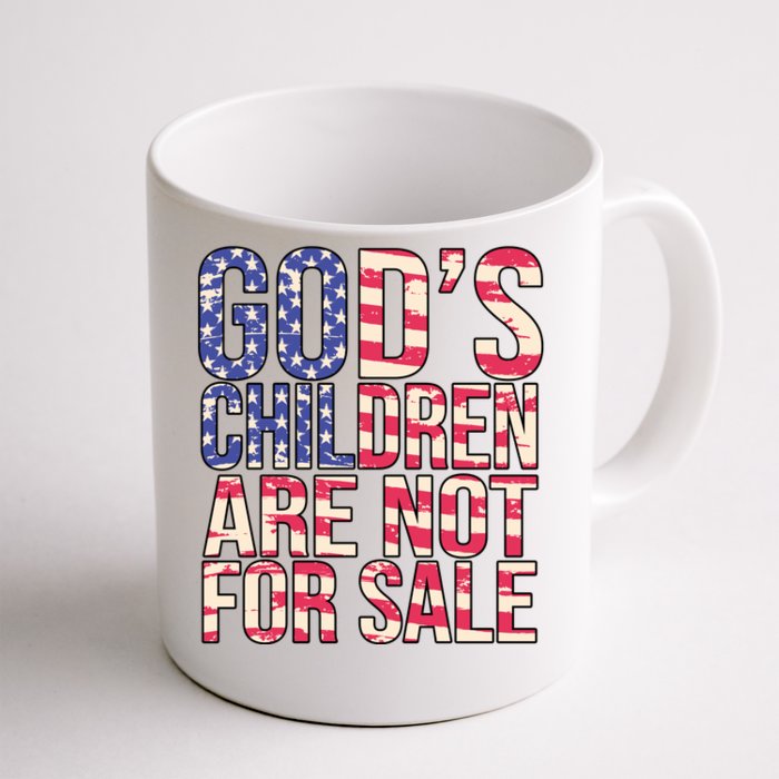 Gods Children Are Not For Sale USA Style Front & Back Coffee Mug