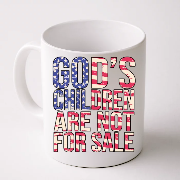 Gods Children Are Not For Sale USA Style Front & Back Coffee Mug